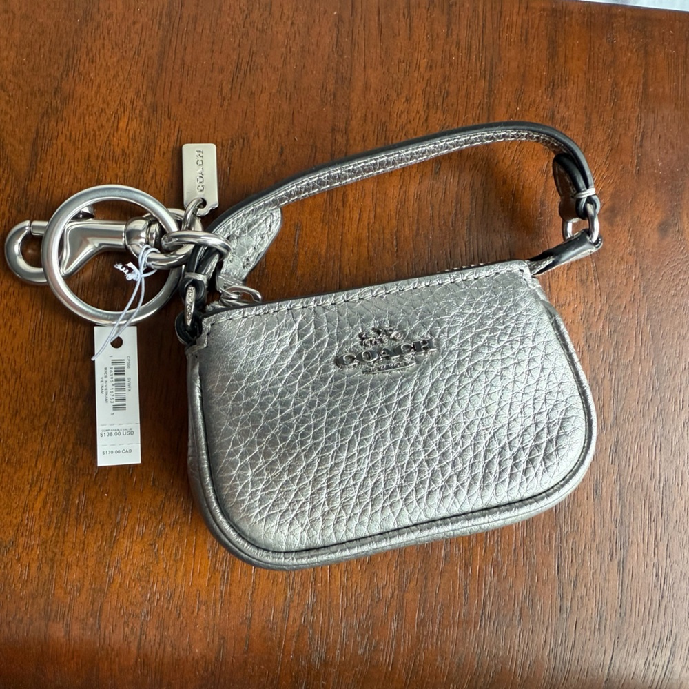 Coach Mini Nolita Bag charm Silver